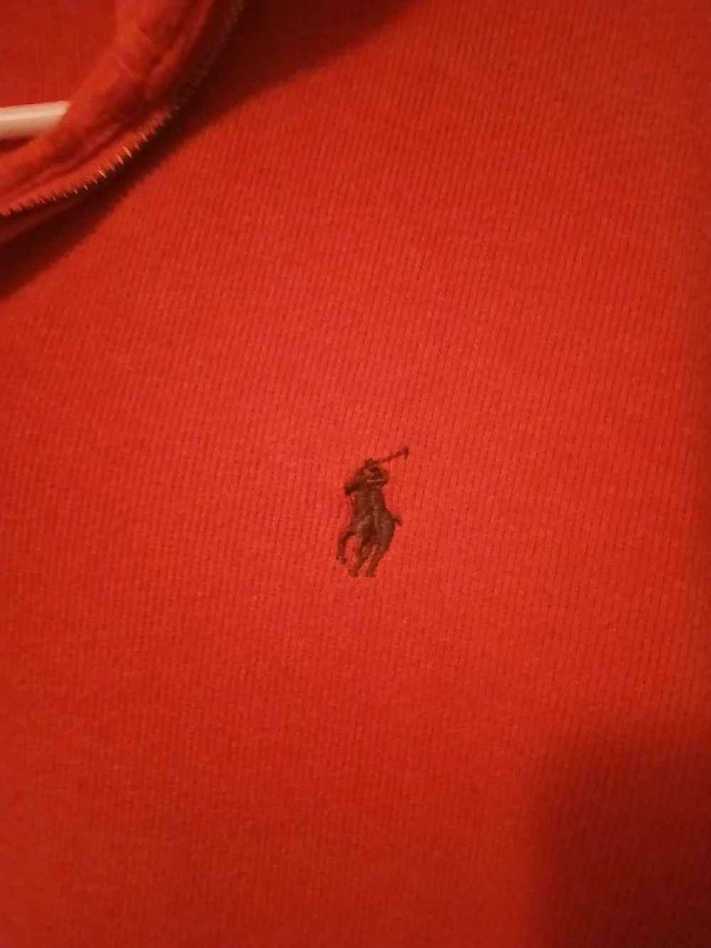 Polo by Ralph Lauren Men's Orange Quarter-Zip Sweater
